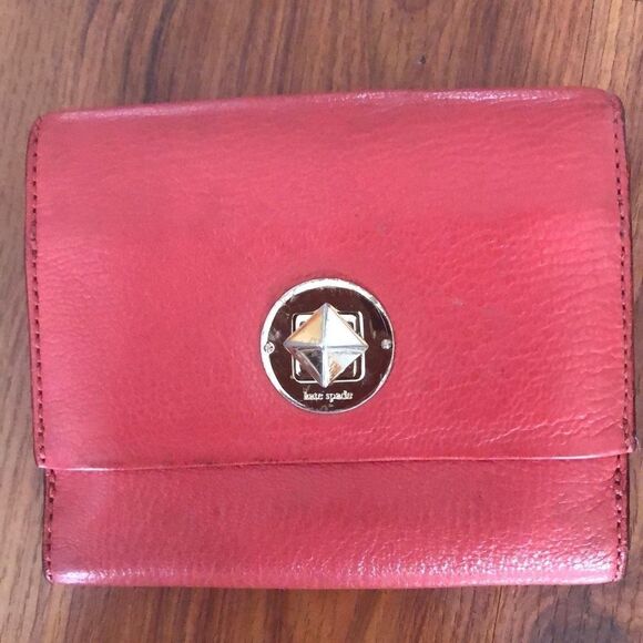 Kate Spade Red leather wallet￼ - Picture 1 of 6